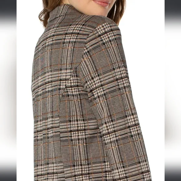 Liverpool Los Angeles Plaid Boyfriend Blazer - Picture 3 of 4